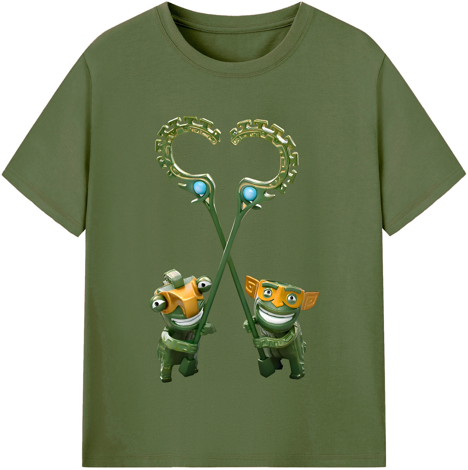 （画像用） Ne Zha 2 ナタ 魔童の大暴れ 綿100％半袖Tシャツ（フロントプリント）